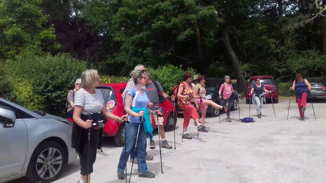 Echauffement Marche nordique Livet sur Authou PONTAUEVASION