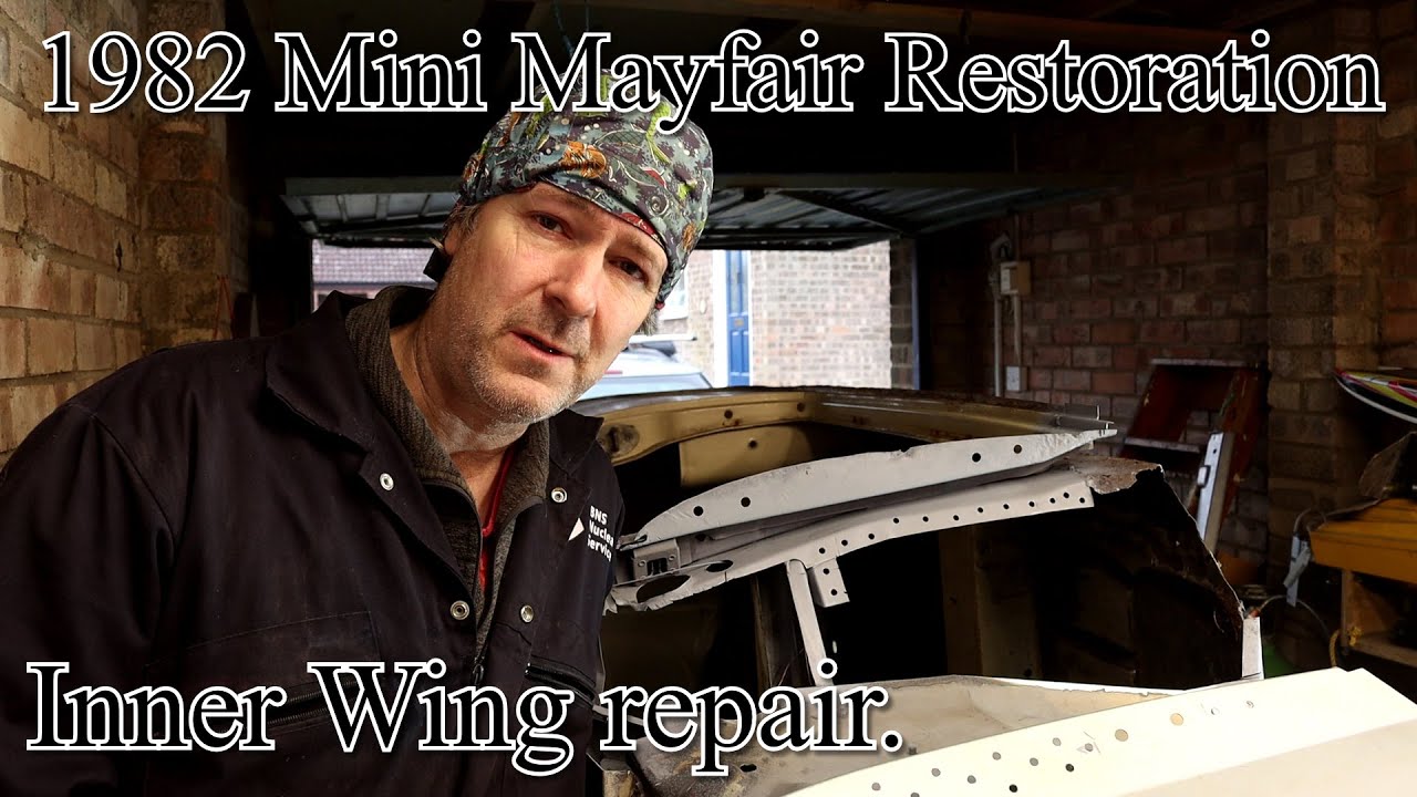 1982 Classic Mini inner wing / A post repair.
