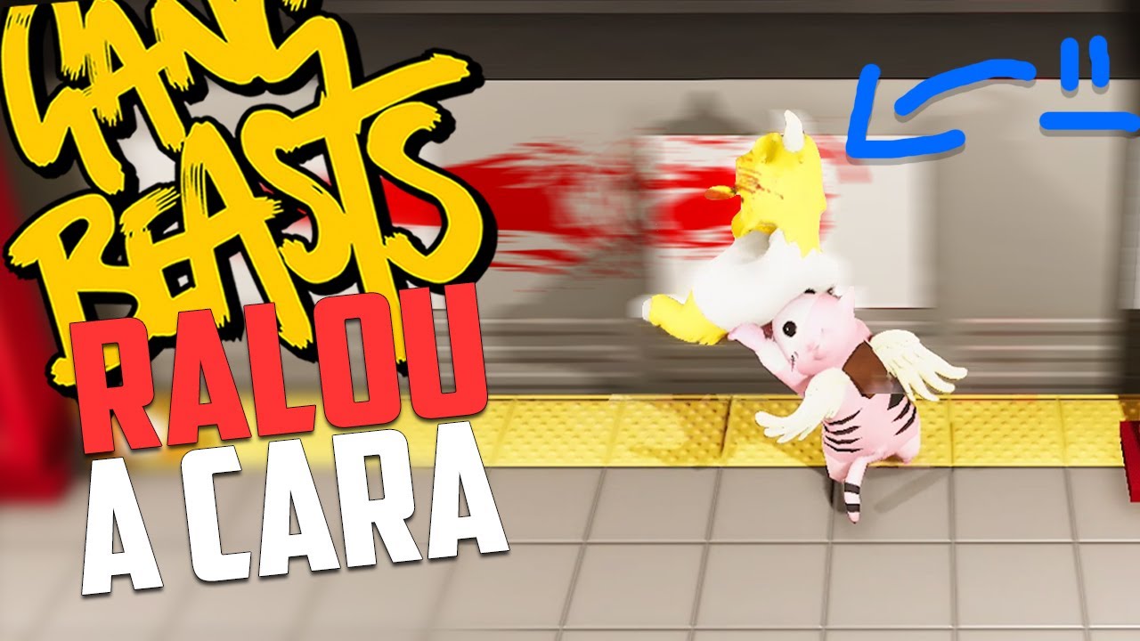 Gang Beasts mas Ralou Toda a cara no Trem! - Gang Beasts Momentos Engraçados