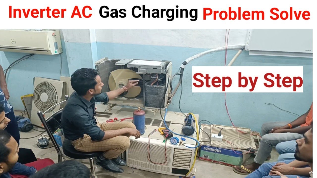 इन्वर्टर AC में गैस कैसे डालें || How to Gas charging In Inverter AC In Hindi.