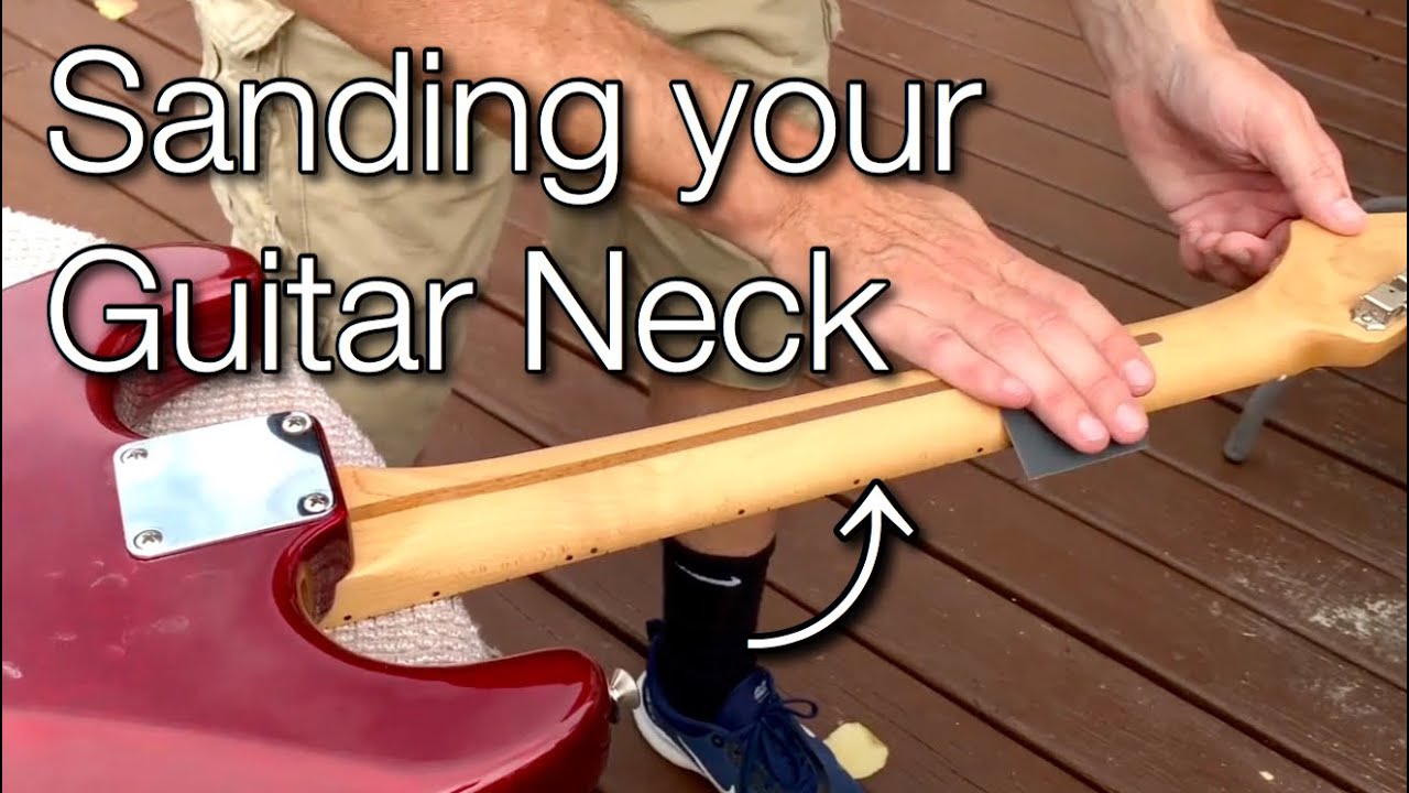 HOW TO SAND A GUITAR NECK - Maple neck Stratocaster - Sanding guitar neck