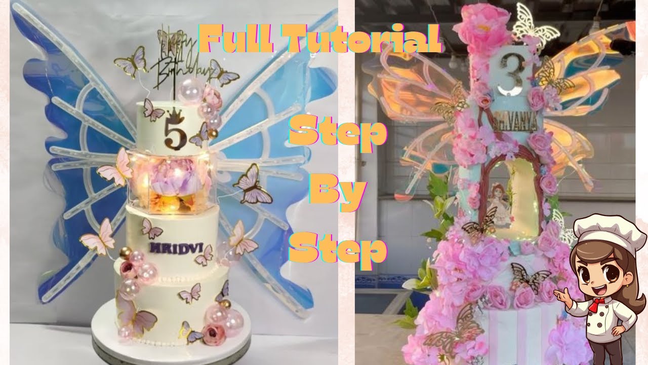 Electric Butterfly Wings Cake | Flying Butterfly Theme Cake | LED Butterfly Wings Cake Design