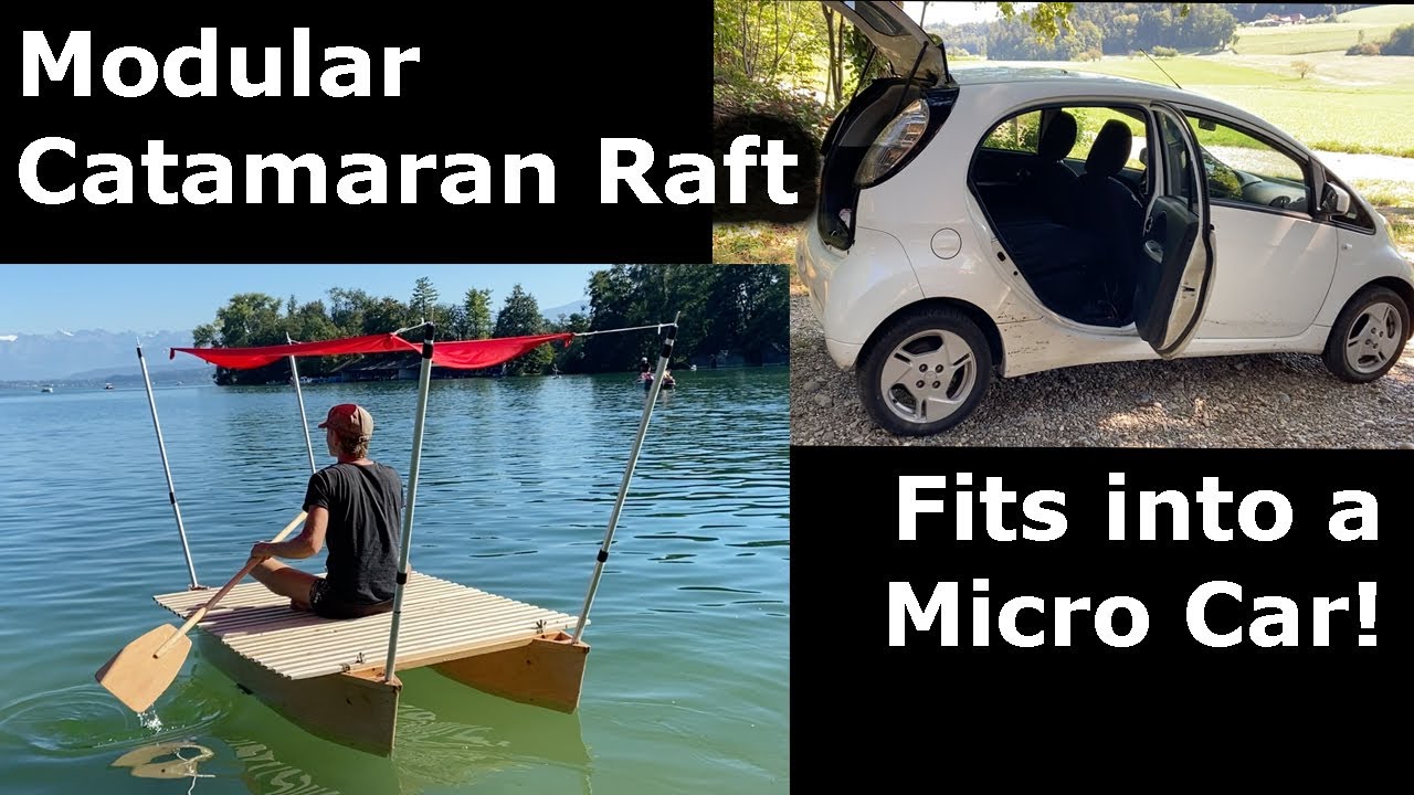 A modular portable lightweight catamaran raft - V0.1 - Fits in a micro car.