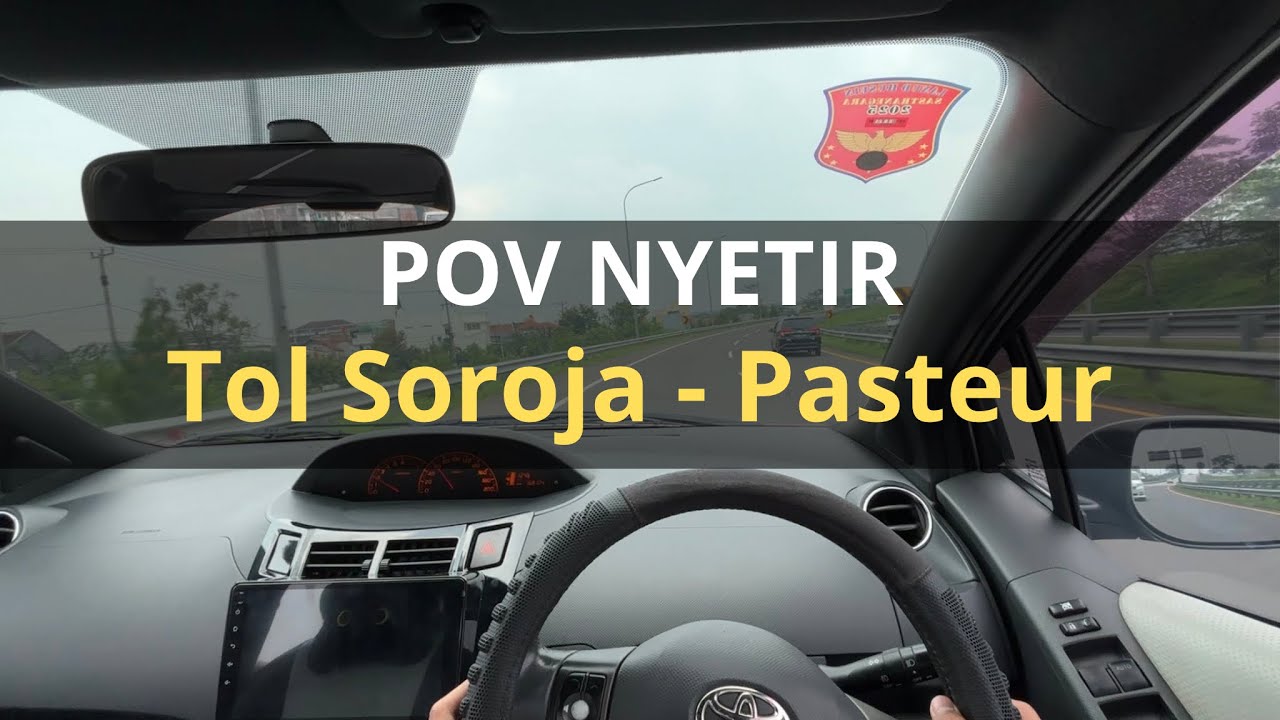 POV ASMR Nyetir di Tol Soroja - Pasteur | Toyota Yaris Bakpao 2009 Manual