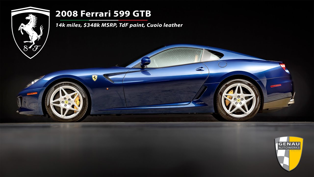 Синий Ferrari 599 GTB Тур де Франс!