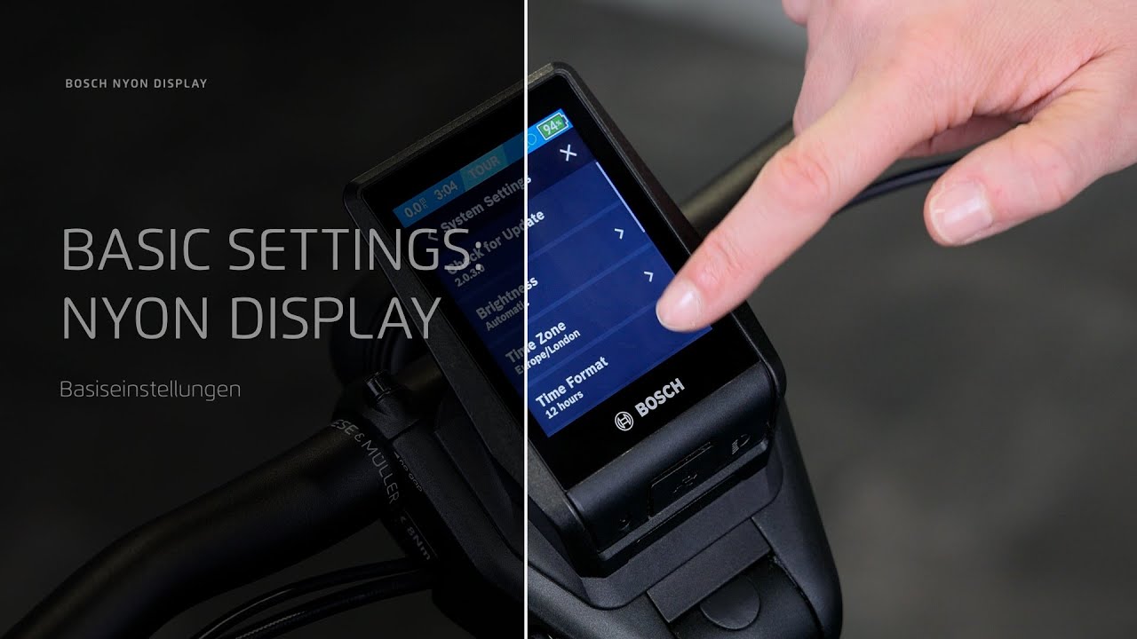 Bosch Nyon Display: Basic Settings