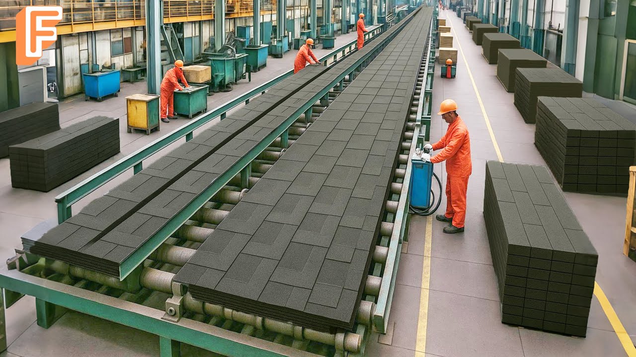 How Millions Of Fiberglass Asphalt Shingles Are Made Every Year Inside Mega Factories