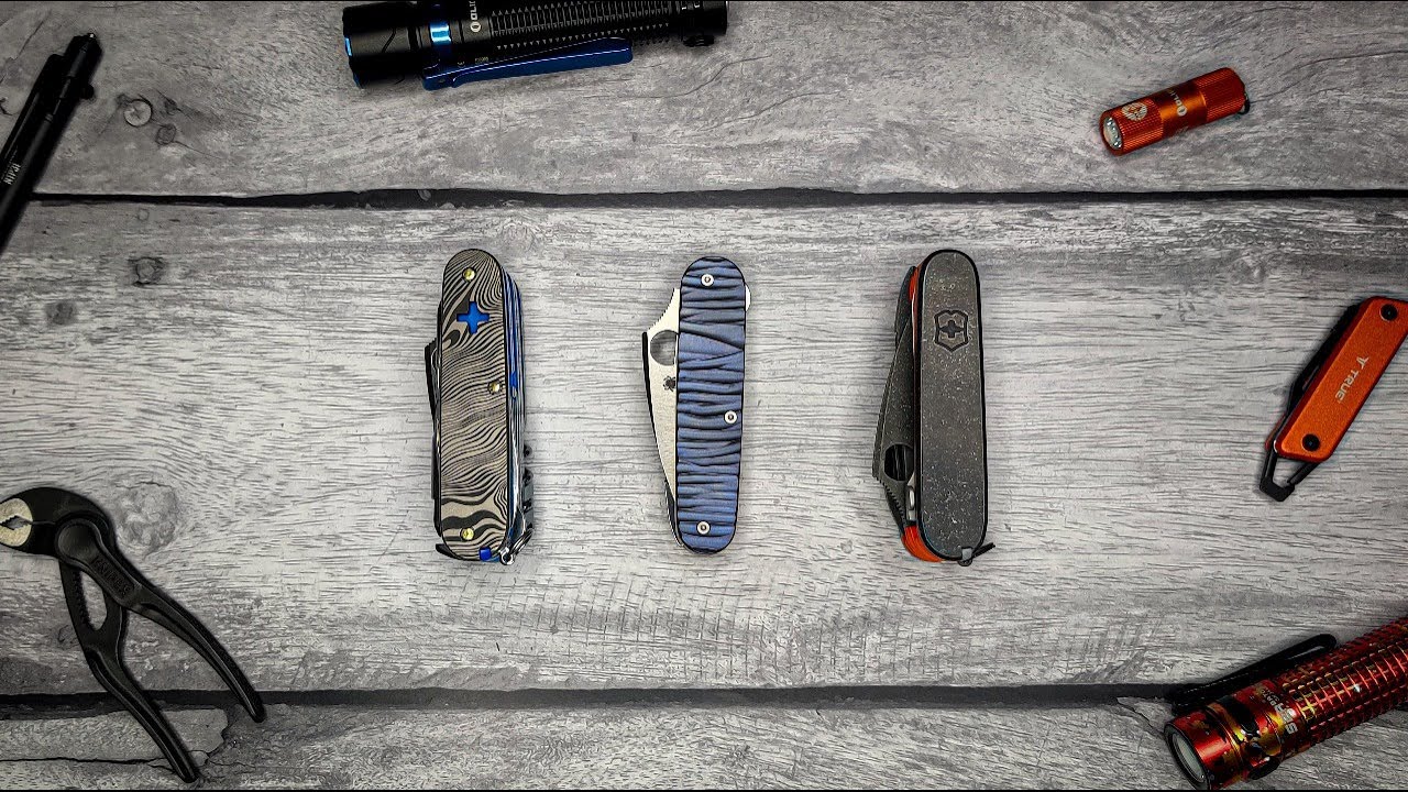 Comparing 3 custom Swiss Army Knives