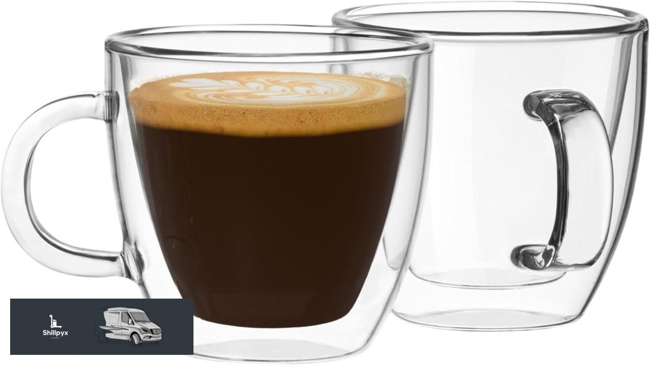 Mindful Design Double Wall Insulated Glasses Espresso Cups (Set of 2)