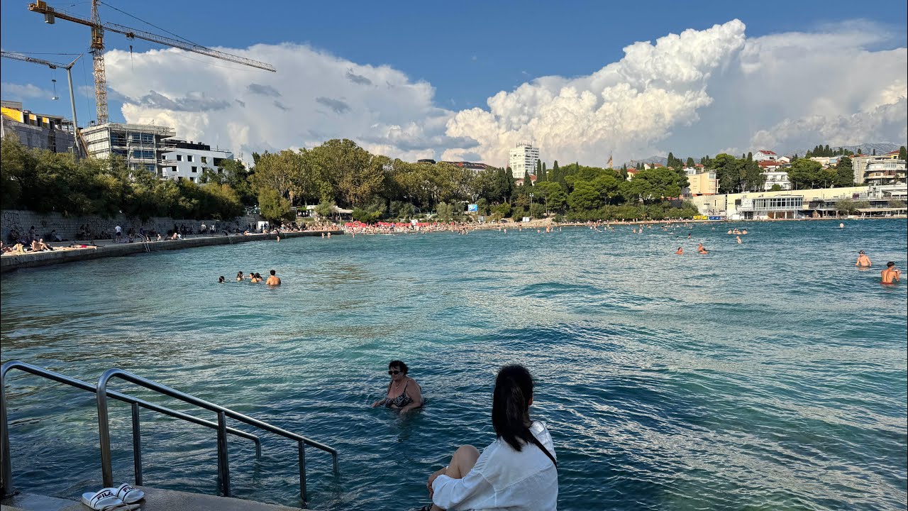 Walk Around Split, Croatia | Old Town, Beach | iPhone 15 pro