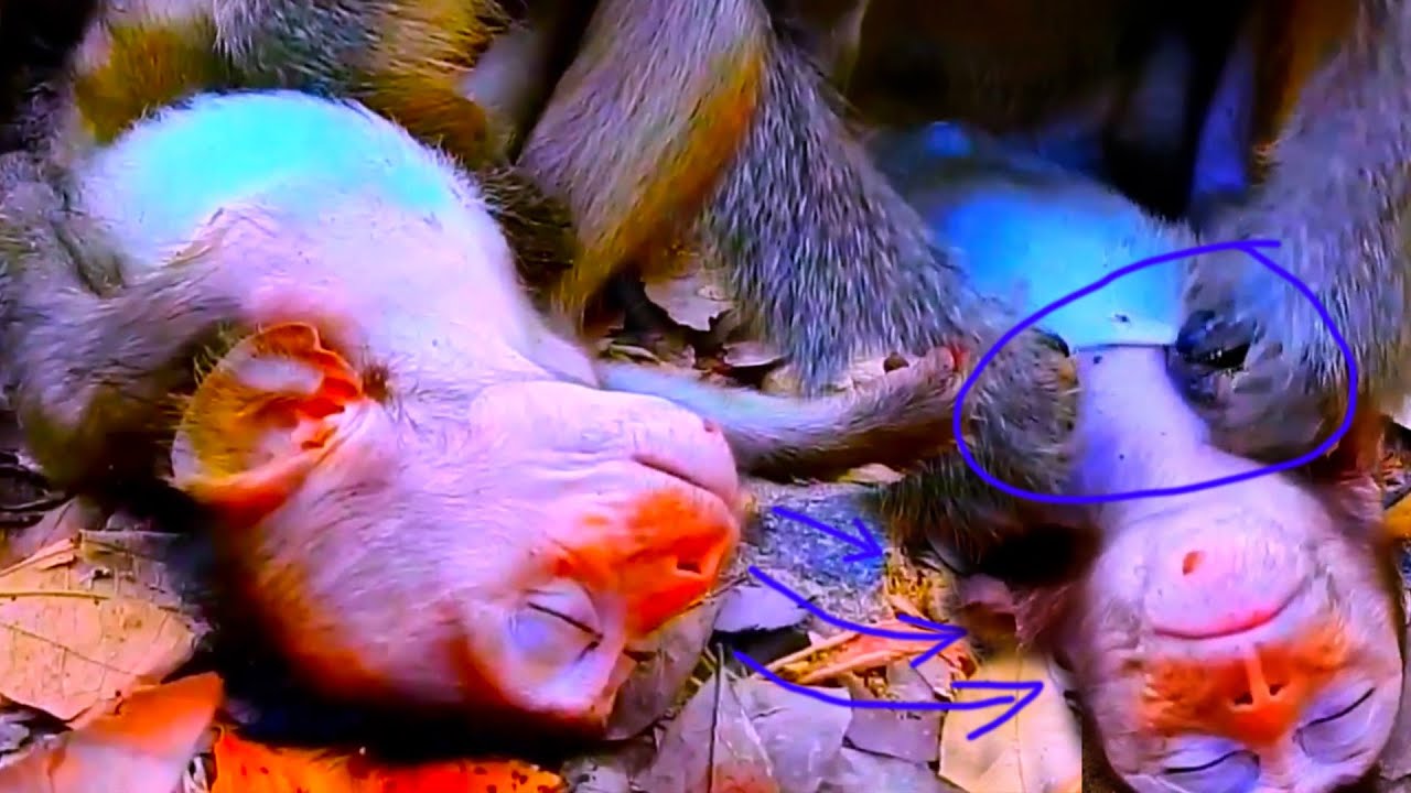 Exhausted Baby Monkey Falls Asleep in Mom's Arms! 😍 So Precious! Too Cute to Miss! 🐵❤️