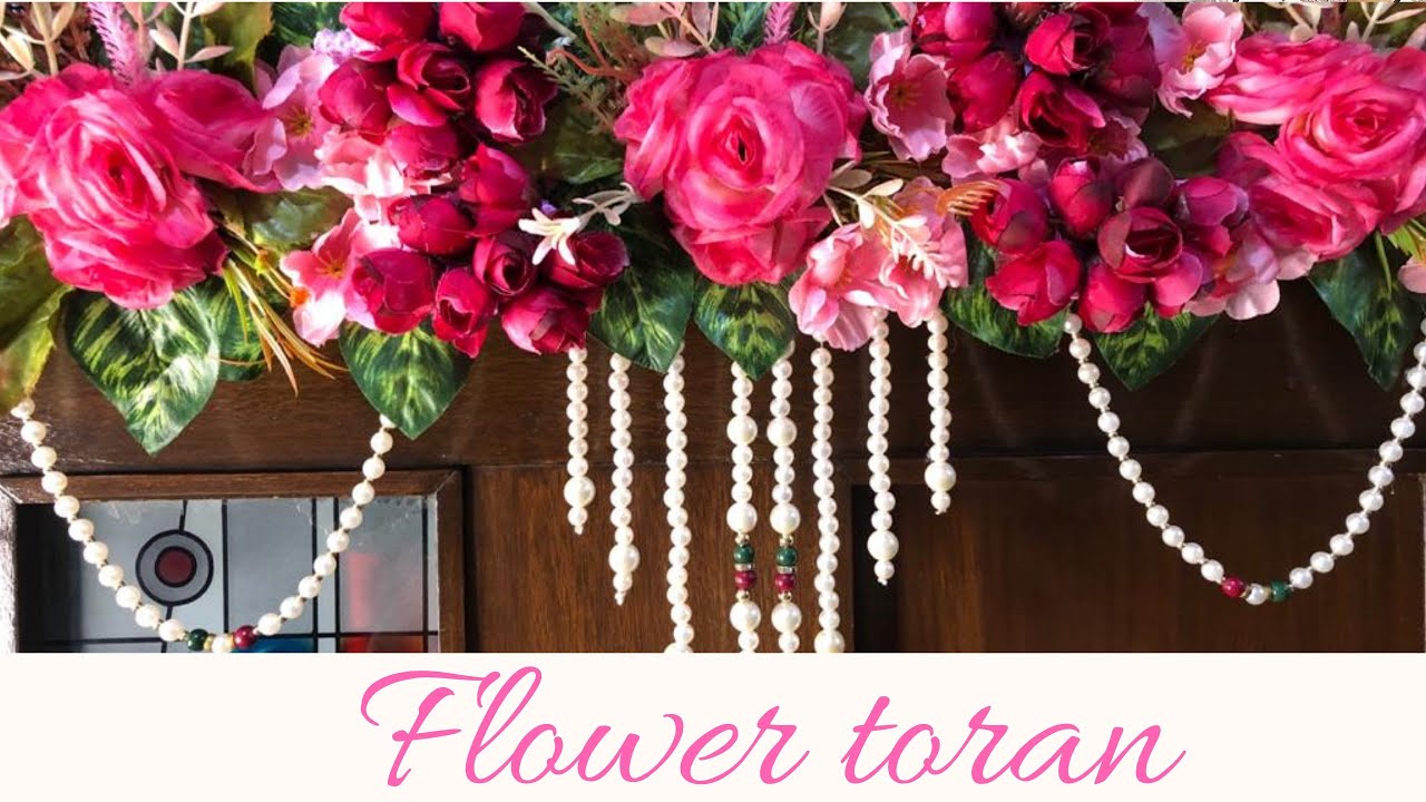 Floral bandhanwar // Toran // Door hangings // Diwali decoration // Toran designs // pearl toran