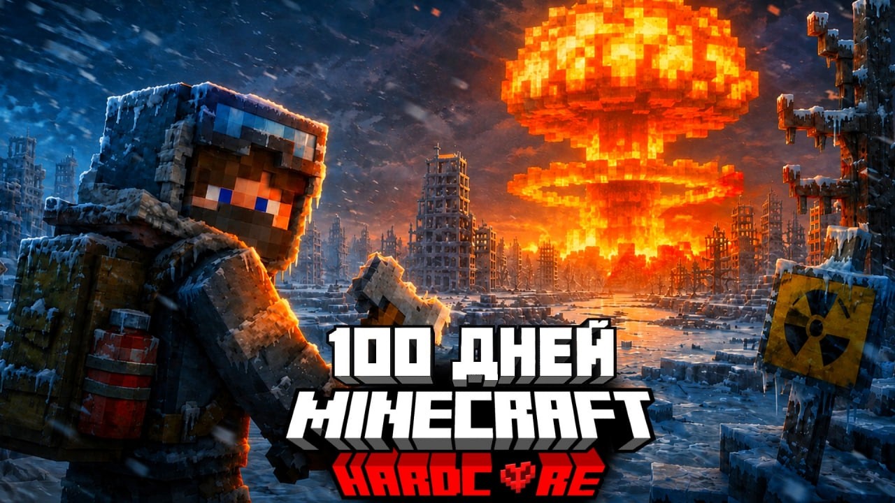 Я Прожил 100 Дней После КОНЦА СВЕТА в Майнкрафт Хардкор ЧУТЬ НЕ УМЕР!