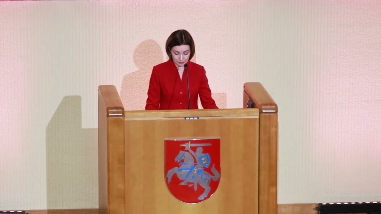 Discursul Președintei Maia Sandu în Parlamentul Lituaniei, de Ziua Restaurării Independenței