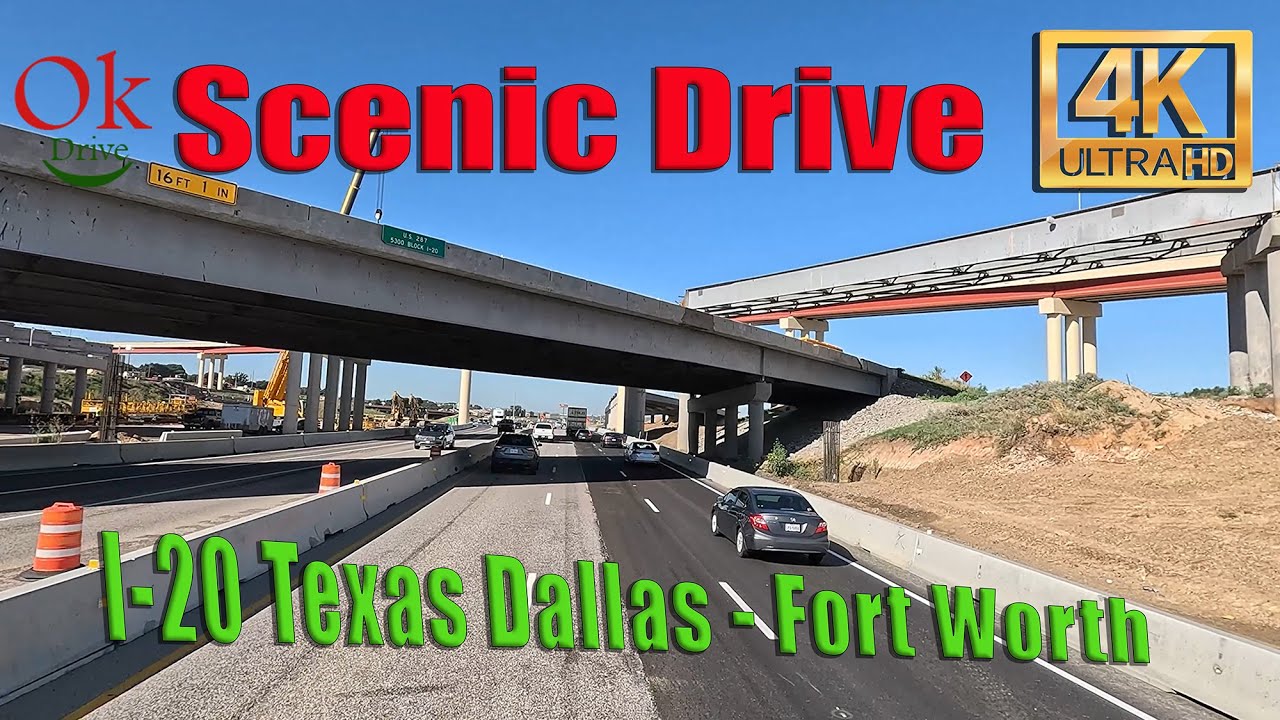 4K Scenic Drive -  I-20 W Texas Dallas - Fort Worth - September, 2024