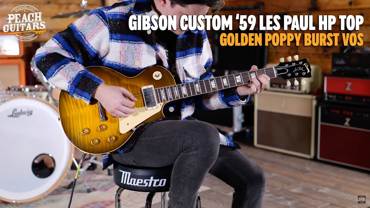 No Talking...Just Tones | Gibson Custom '59 Les Paul Standard HP Top Golden Poppy Burst VOS