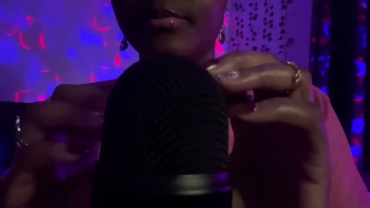 ASMR unintelligible whispering w/ bare mic scratching ⚠️ MOUTH SOUNDS ⚠️