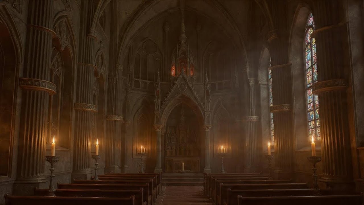 3 Hours Sacred Chapel Ambience | Candlelight & Heavenly Echo