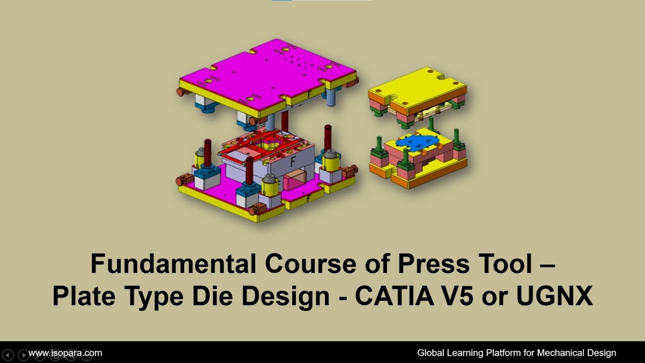 Fundamental Course of Press Tool - Plate Type Die Design - Catia V5 or NX || Certified || ISOPARA