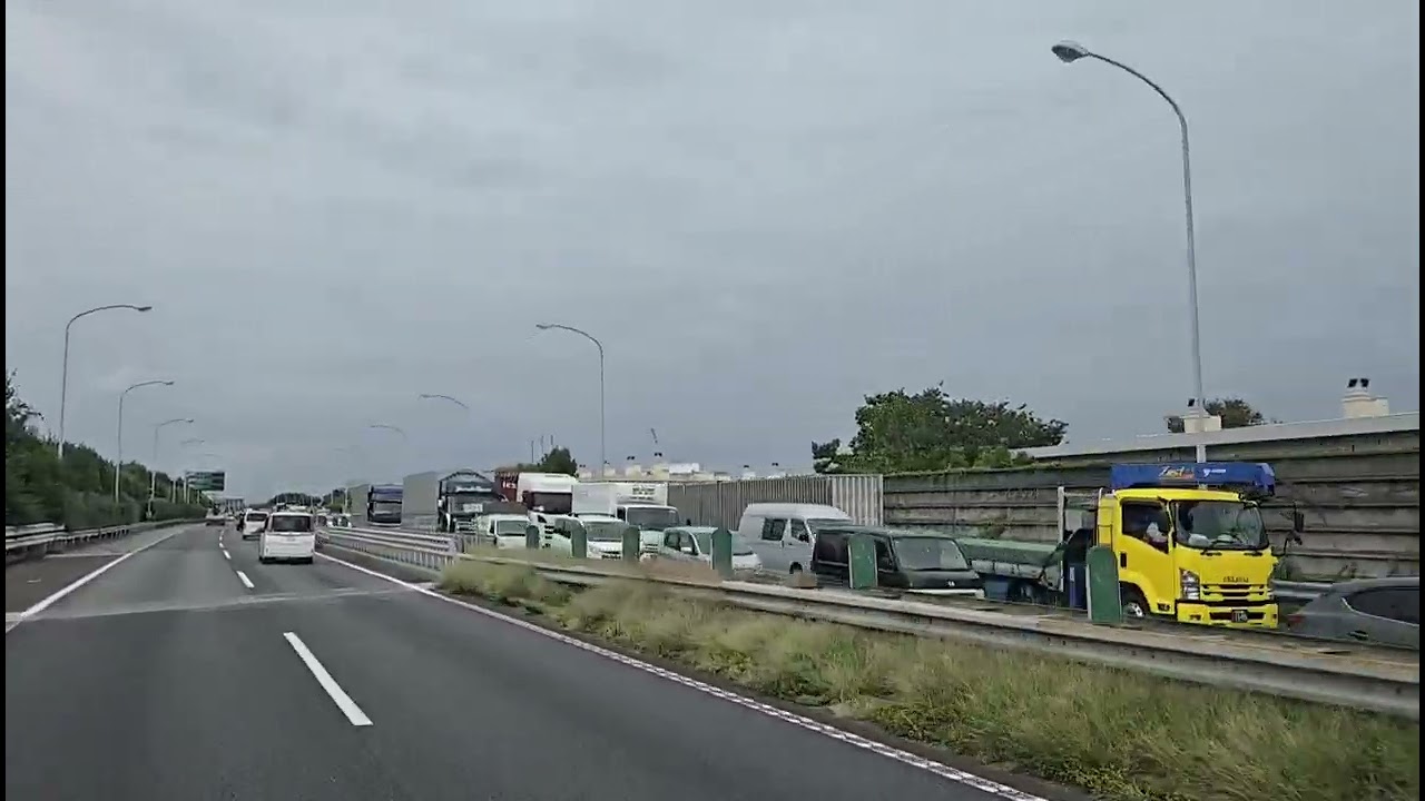 10月7日 中央自動車事故  中央自動車道(上り)  調布IC~高井戸ICトラックを含む車両衝突事故から下りから見る渋滞