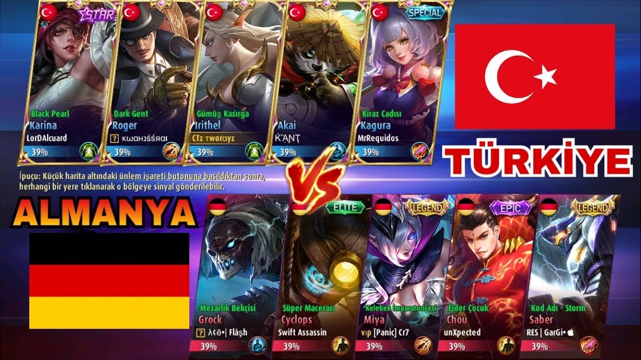 Mobile Legends- ASLA PES ETME ULUSAL MA&Ccedil; T&Uuml;RKİYE-ALMANYA