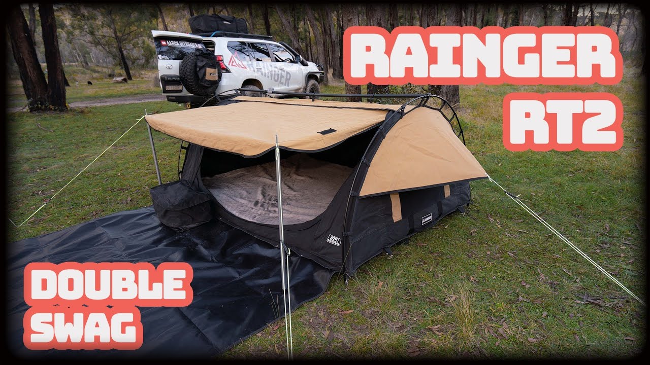 2021 - RAINGER RT2 - Double Swag Setup - 100mm Mattress, Awning, Light