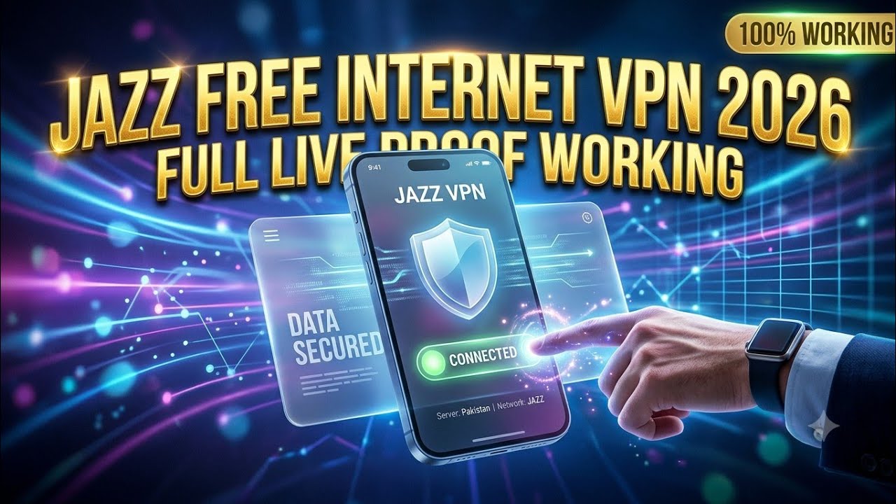 Jazz Free Internet VPN 2026 | Get Free Unlimited Data (100% Live Proof Working) 🎁