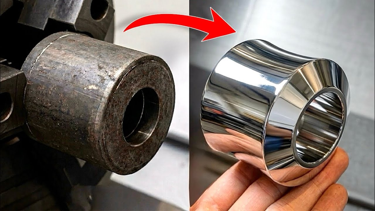 Amazing CNC Lathe Transformation: Before & After! #cnc  #lathe   #machine   #asmr 