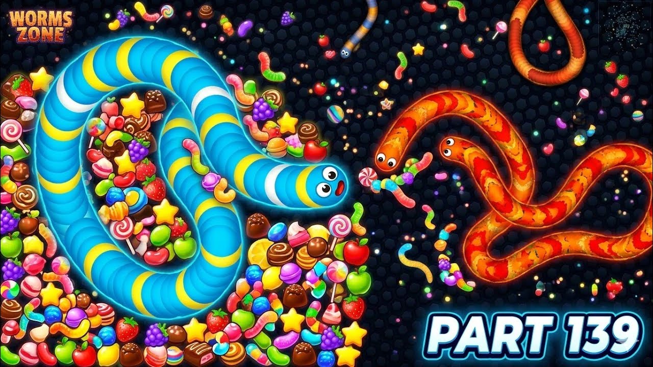 🔥 Worms Zone.io Live Stream 🔴🐍 | Eating Everything 🍔🍎 | Non-Stop Fun 🎮😂