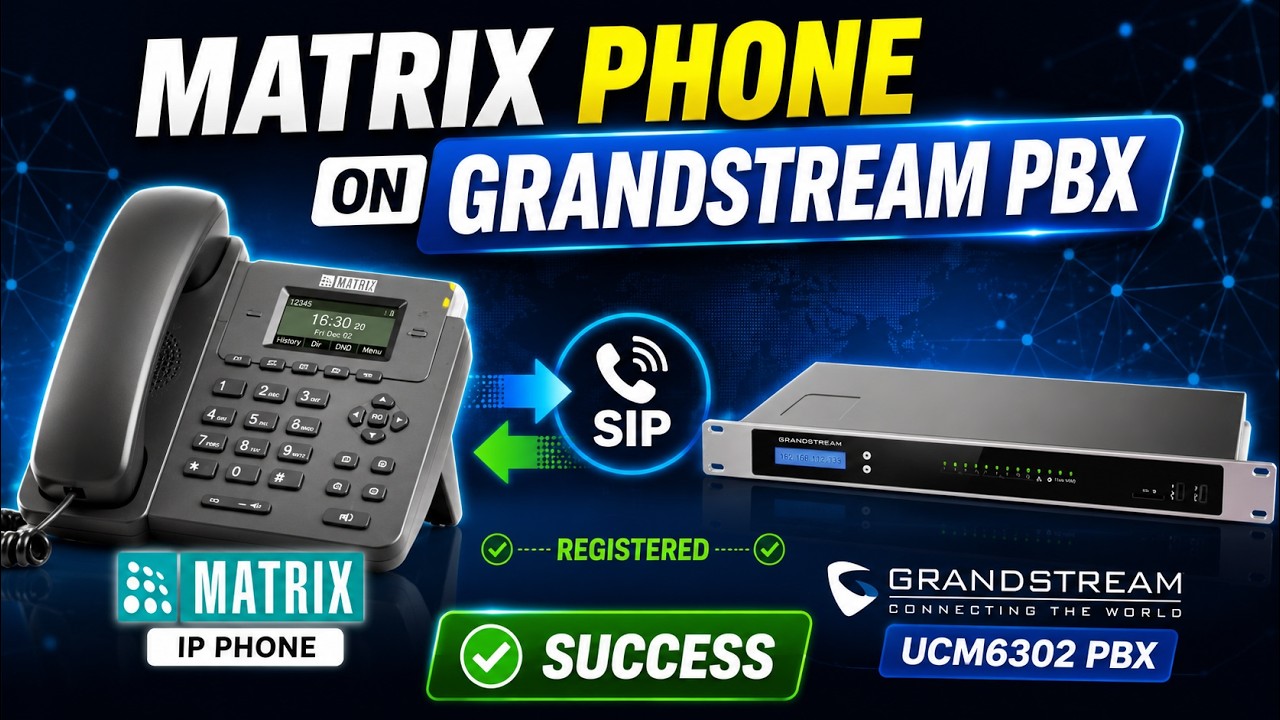 How to Register Matrix IP Phone on Grandstream PBX (UCM) #matrix #grandstream