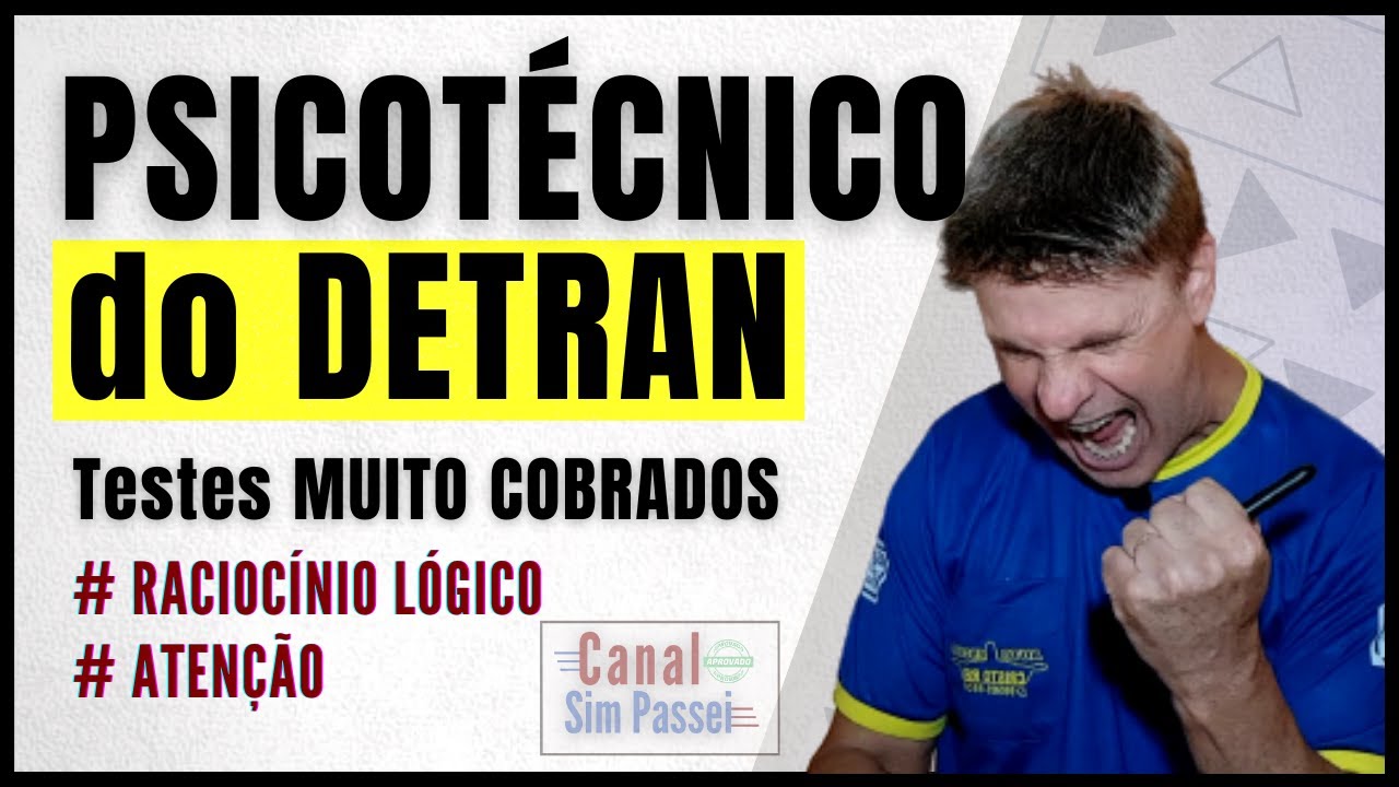 PSICOTECNICO DETRAN 2025 – Testes de atenção - Exames psicológicos - Avaliação Psicológica Detran