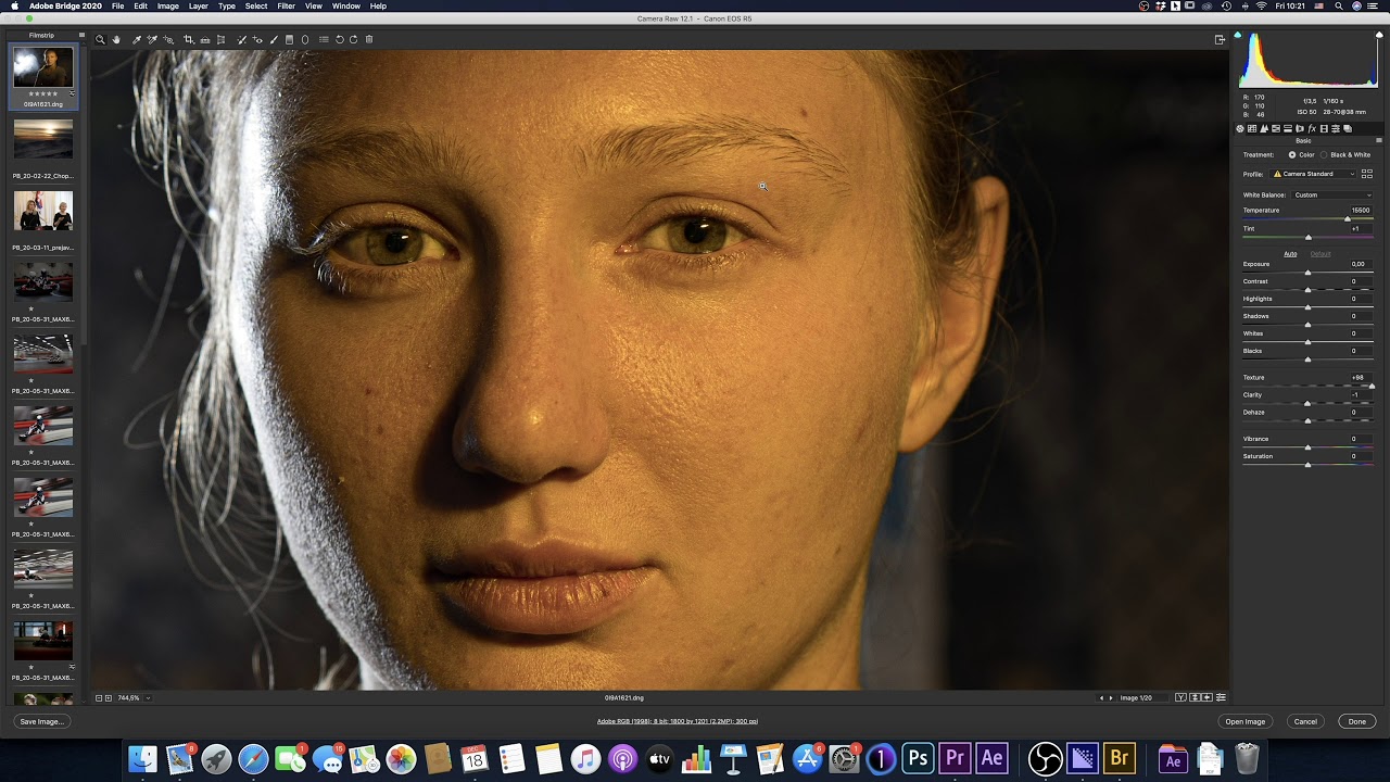 Úprava fotografií v programe Adobe Bridge a Adobe Camera RAW