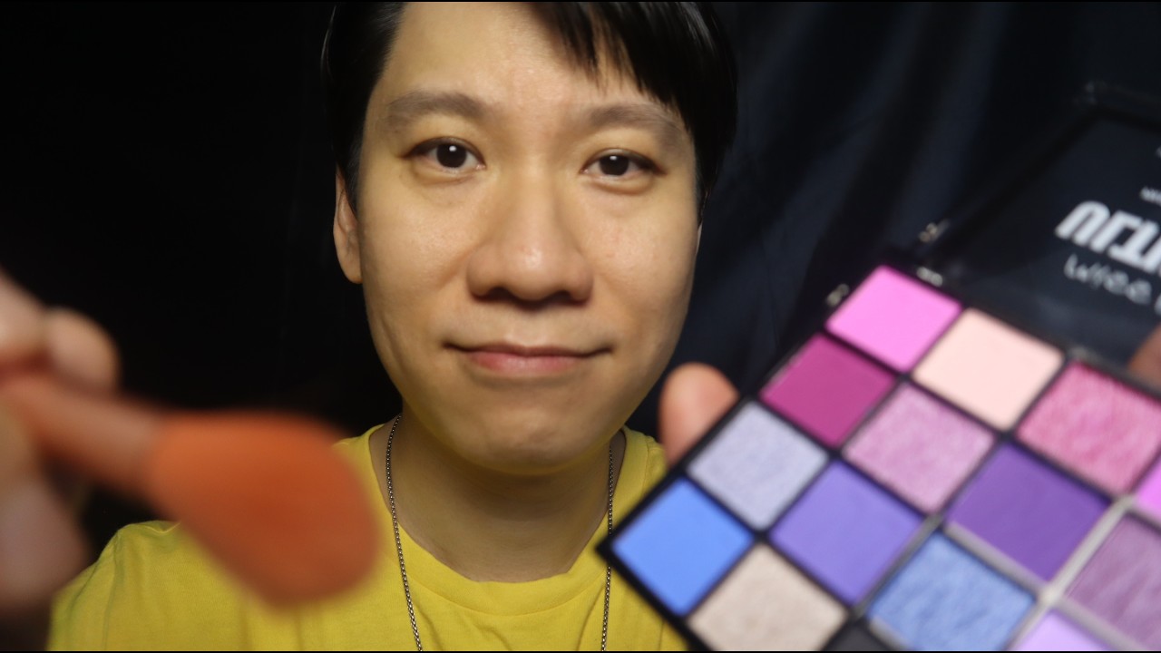 ASMR doing your makeup, flowers