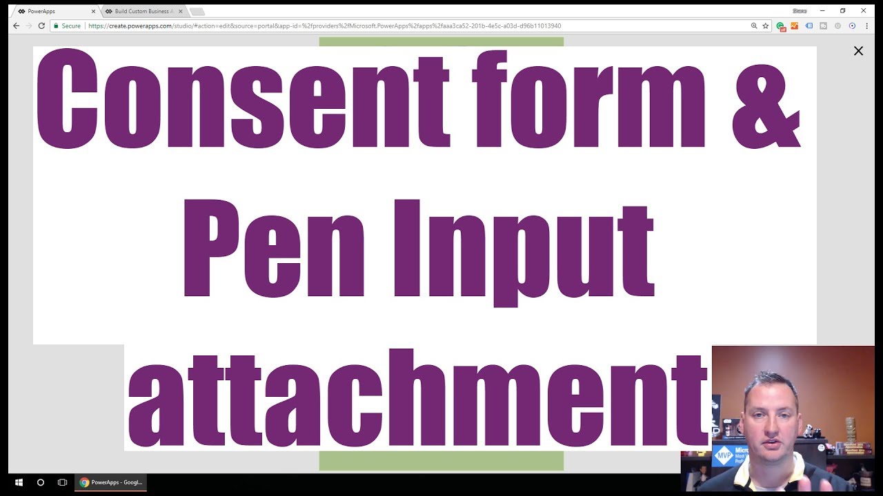 Build a consent form with PowerApps using the Pen Input and send it as an email attachment