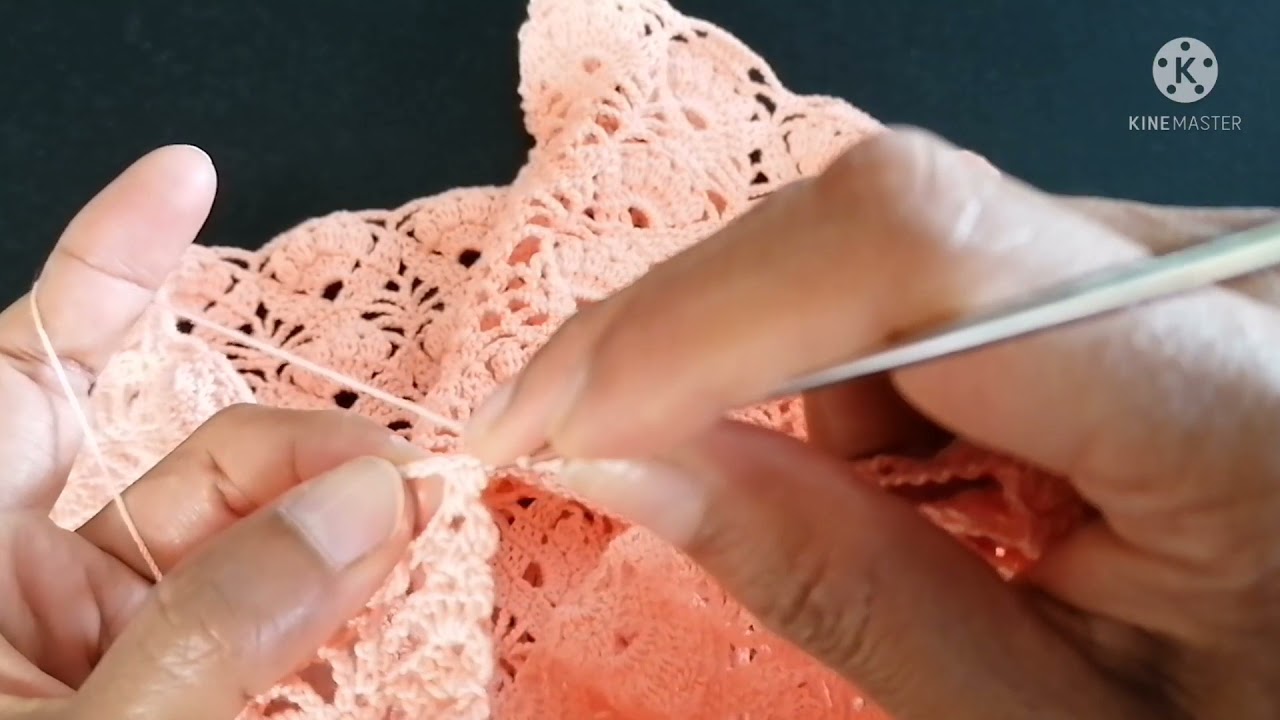 เสื้อถัก​โค​รเชต์​ลาย​ช่อดอกไม้​ 11​ (จบ)​Crochet​ laichaodogmai​ ​11​ End.