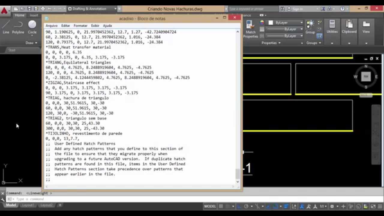 AutoCAD - Criando Novas Hachuras - Daniel de Paula