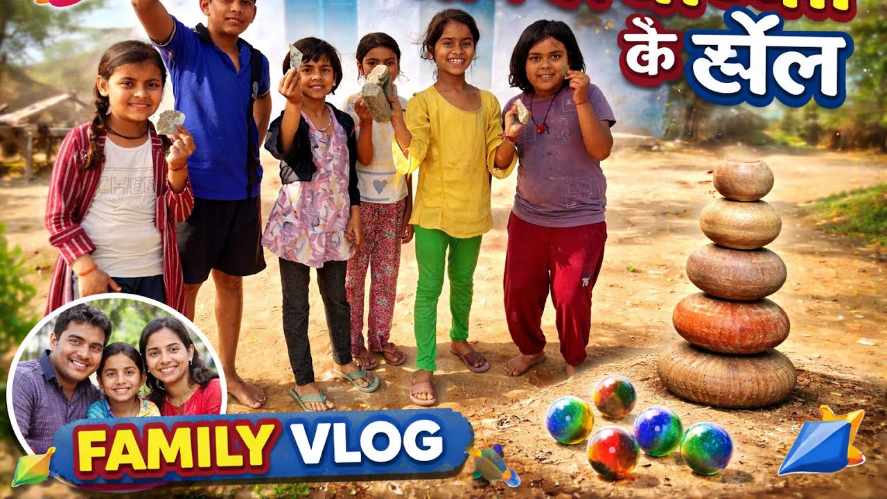 Gaon Mein Bachchi Kaise Game Khelti Hain? | Village Kids Games | Family Vlog #familyvlog 