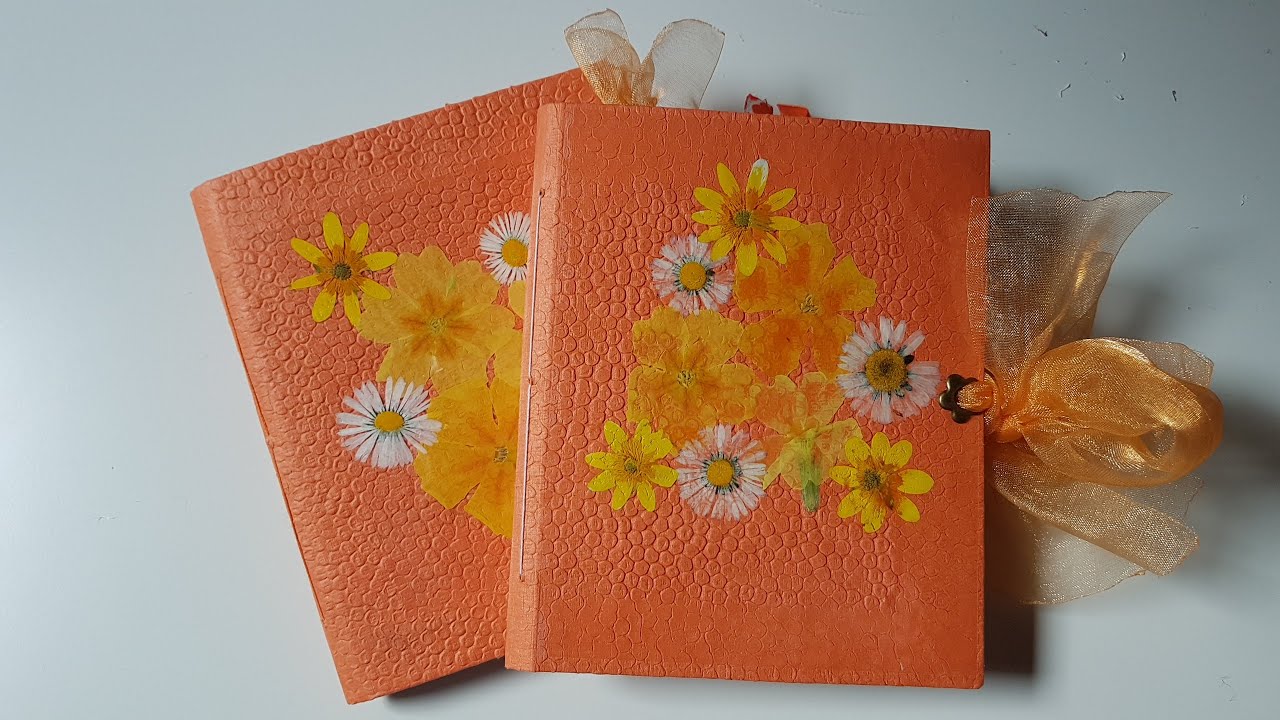 Carnet avec fleurs séchées plastifiées: Le tuto