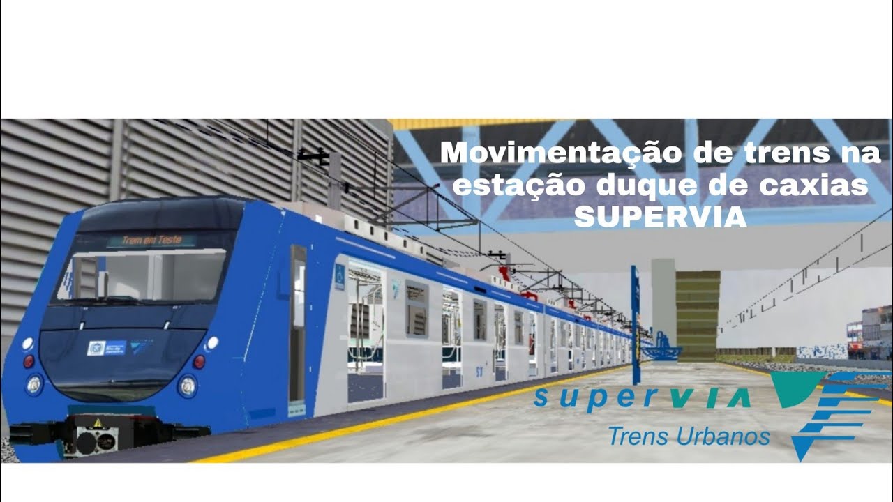 Movimentação de trens na estação duque de caxias (SUPERVIA) Saracurana v2 [HMMSIM 2 CPTM]
