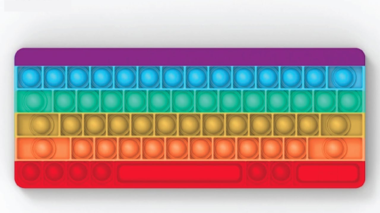 Keyboard Pop It Fidget Compilation – Pretty and Colourful