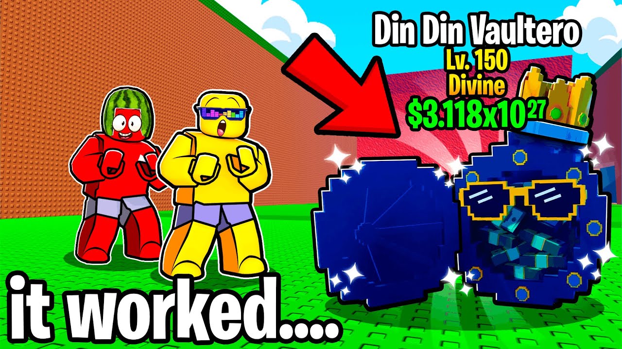 Getting MAX LEVEL Din Din Vaultero in Escape Tsunami for Brainrots