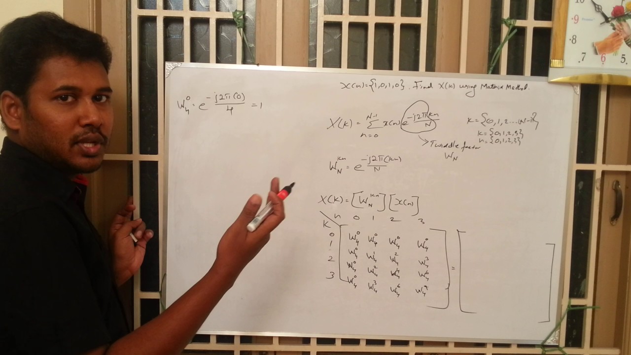 4 point DFT Using Matrix method