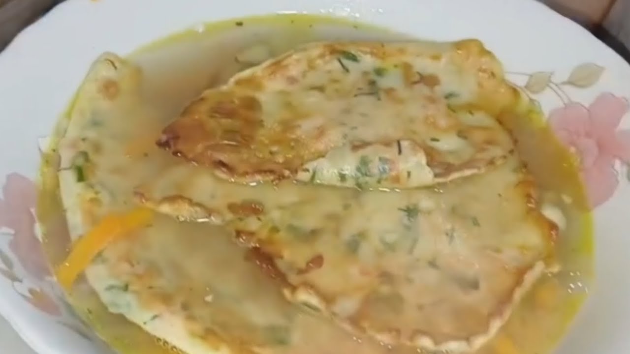 Sopa de pollo con Tartaritas de harina #cocinafacil #recetas #sopa #arina 