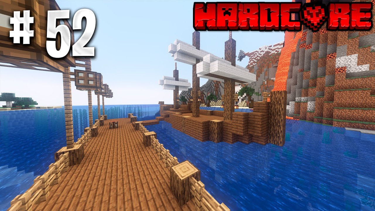 Minecraft Hardcore: SATAMA JA LAIVA! #52