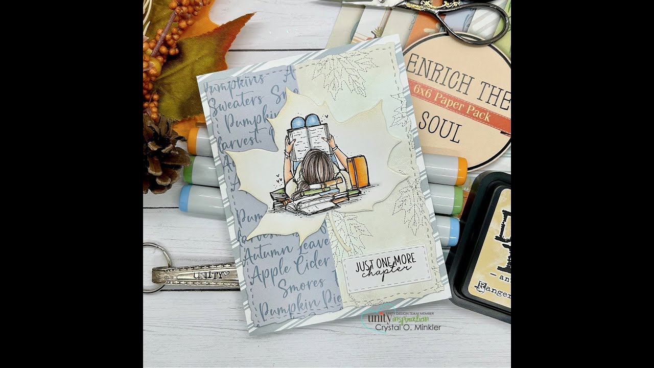 Fall Book Lovers Card | Just One More Chapter | Unity Stamp Co.
