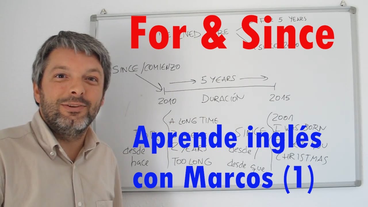 For & Since. Aprende inglés con Marcos (1).