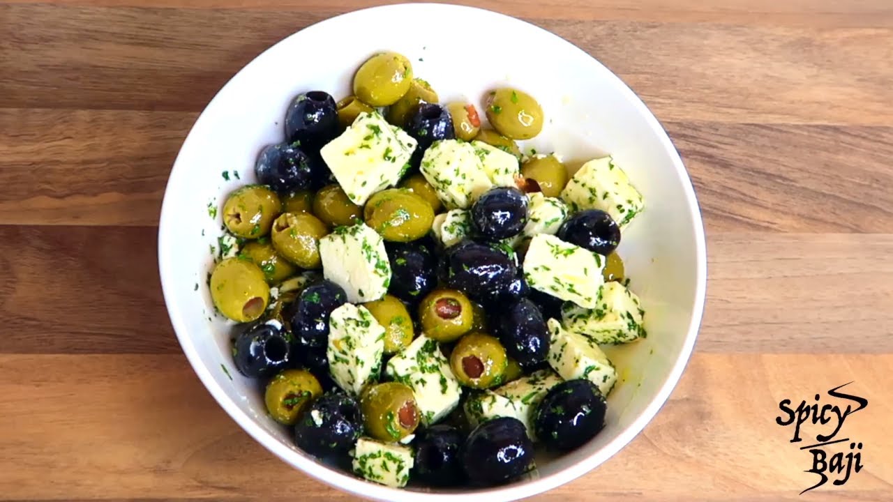 Marinated Olives with Feta Cheese