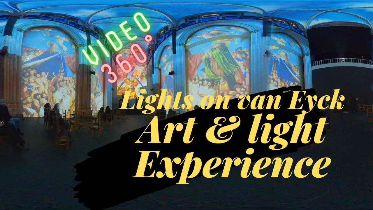 🇧🇪 Lights on van Eyck - Art & Light Experience 360° Gand / Gent 4K