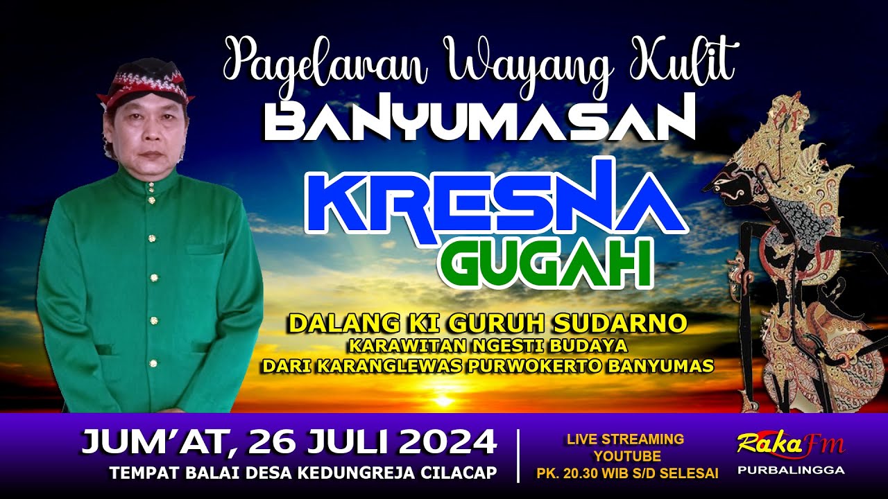 LIVE Wayang Kulit Banyumasan || Dalang Ki Guruh Sudarno Lakon Kresna Gugah || Desa Kedungreja 2024