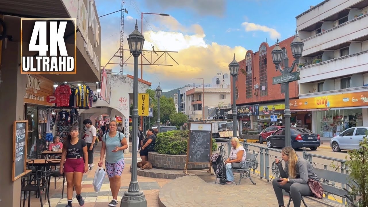[4K] Downtown Walk in Villa Carlos Paz 🇦🇷 | Argentina Summer 2026